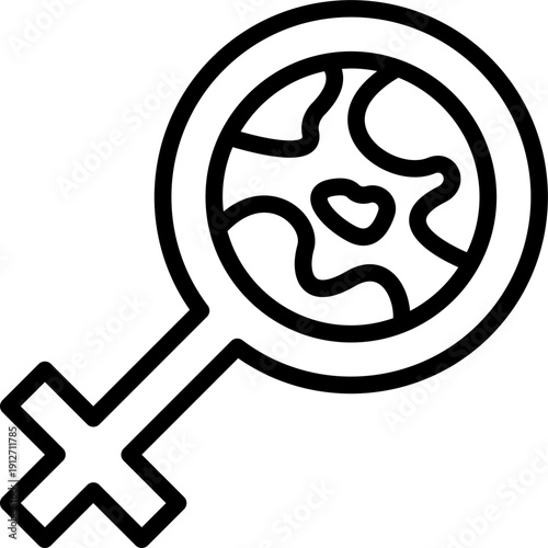 World with Female Symbol