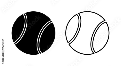 Tennis ball icon design vector illustration for graphic design and digital art Vector