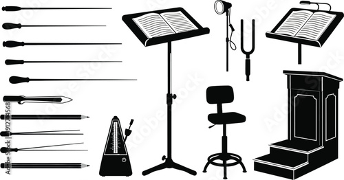 Orchestra and Music Performance Equipment Icons