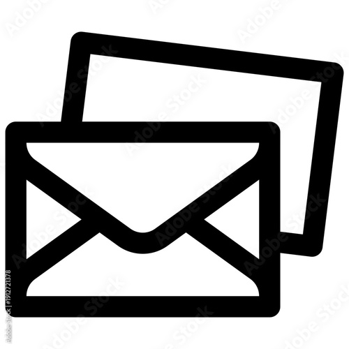 Emails. Editable stroke vector icon.