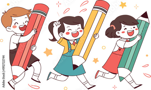 A festive vector illustration of two fashionably dressed girls in winter clothes celebrating a happy new year with the fun art style of a cartoon drawing card featuring people