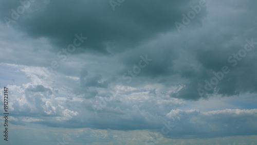 A stunning depiction of a cloudy sky with diverse, captivating weather patterns that inspire awe