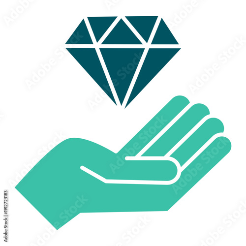 Hand Holding Precious Diamond