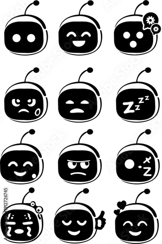 astrobot head icon more expression