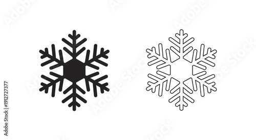 Snowflake design elements for winter holidays and festive season Vector