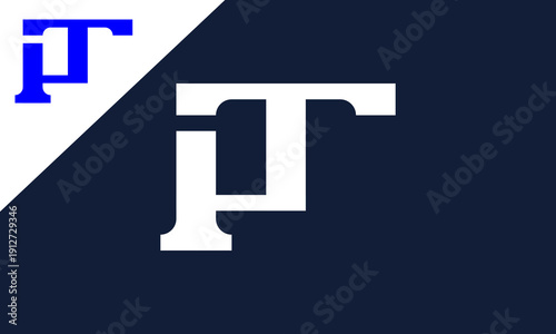 Simple PT logo vector