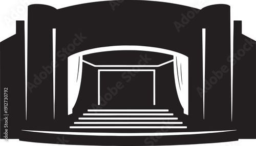 Black and white of a whisk with a rectangular base and steps kitchen tool