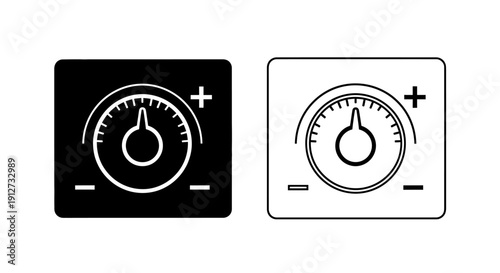 Modern temperature gauge icon set for design projects and websites Vector