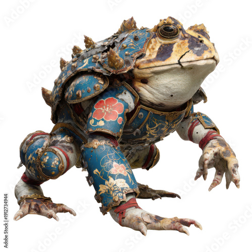 Ornate Armored Frog Front View