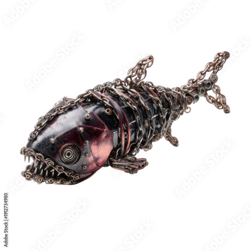 Chained Mechanical Fish Side Angle