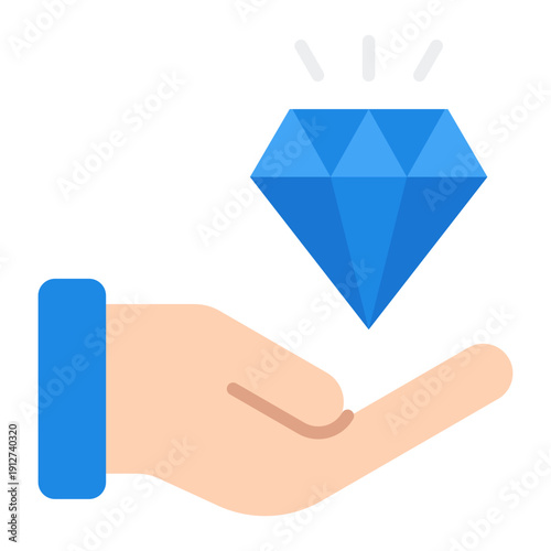 Values Flat Icon Vector for Business Ethics and Management, Corporate Governance Leadership and Company Values Symbol