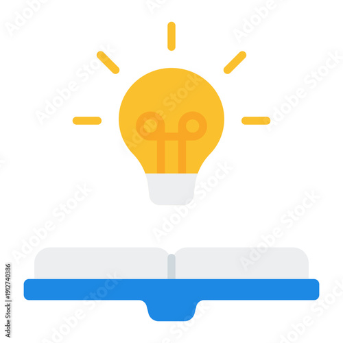 Knowledge Flat Icon Vector for Business Ethics and Management, Corporate Governance Leadership and Company Values Symbol