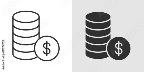 Business Cash Icon representing company finances, cash flow management, revenue, payments, and financial transactions.