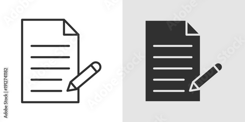 Business Contract Icon representing agreements, legal documents, business deals, corporate contracts, and formal partnerships.