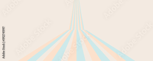 Abstract background of rainbow groovy Wavy Lines design in 1970s Hippie Retro style.