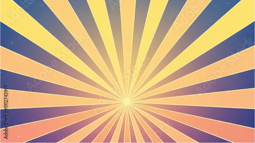 Vibrant radial rays emanating from a central point in a colorful illustration