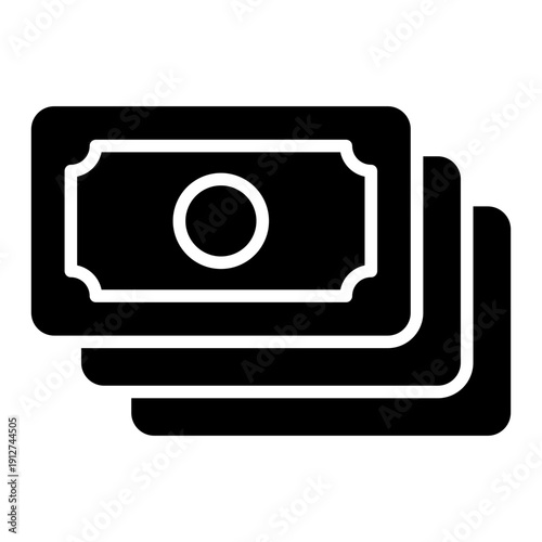 Money Glyph Icon Vector for Anti Corruption and Management, Corporate Fraud Investigation, Governance and Legal Compliance Symbol