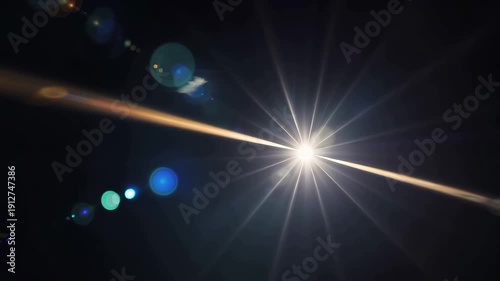 High-Quality Stock Footage of Bright Sun Rays and Light Effects on Black Background