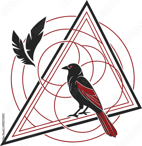 minimal-red-and-black-abstract-geometry--triangle.eps