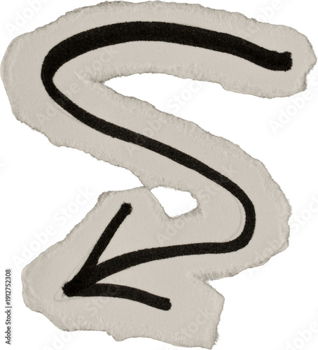 Wallpaper Mural Black And White Vintage Ripped Paper Arrow Doodle Torontodigital.ca