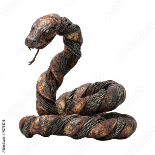 Coiled Brown Snake Upright Pose