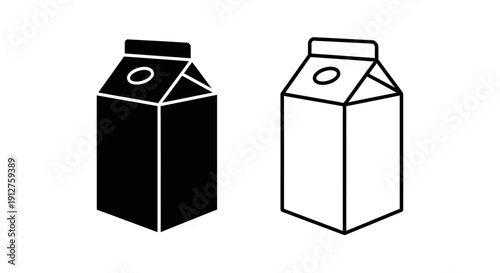 Carton milk packaging design illustration milk container Vector