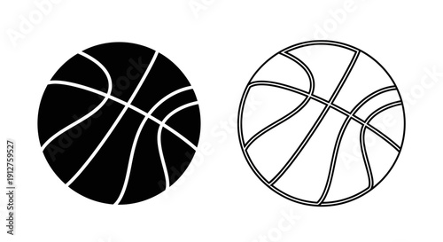 Basketball, sports, black and white, design, vector, graphic, illustration, ball, game, court, play, athletic, equipment, competition, active, lifestyle Vector