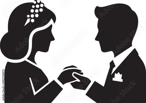 Couple holding hands in formal attire romantic momen