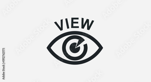 Eye Icon Logo Design, Vision and View Concept
