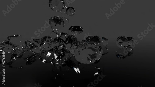 Clean Diamonds crumble. Dark background