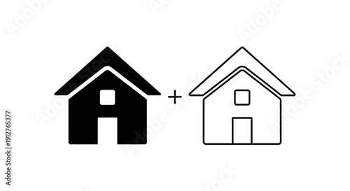 Modern house designs, minimalist home architecture, contemporary residential buildings Vector