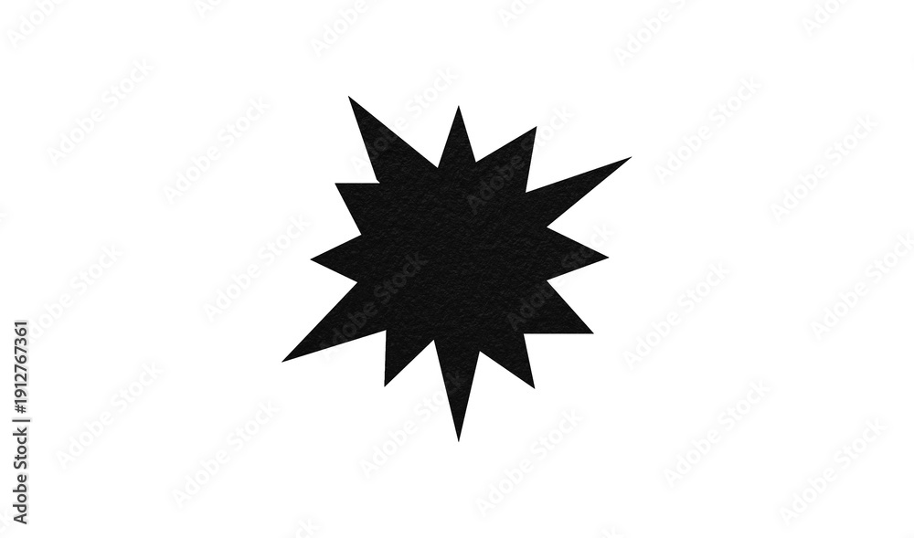 Fototapeta premium Black paper speech bubble on a transparent background.