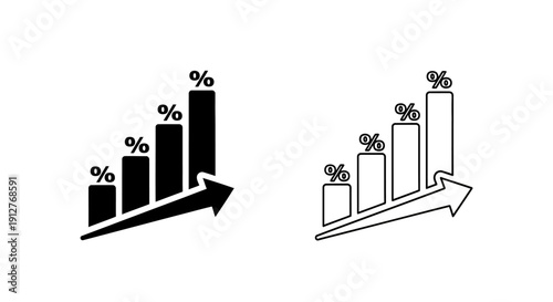 Business growth and decline stock vector illustration Vector