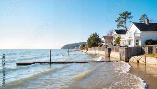 Coastal homes vulnerable to sea level rise at high tide, climate change