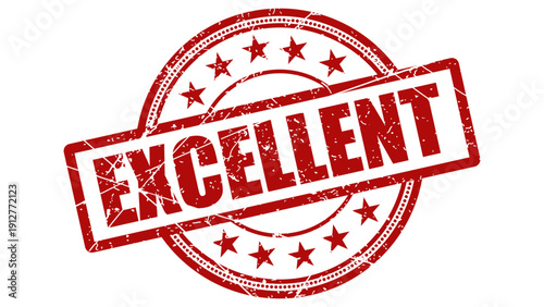 Excellent red stamp with grunge texture