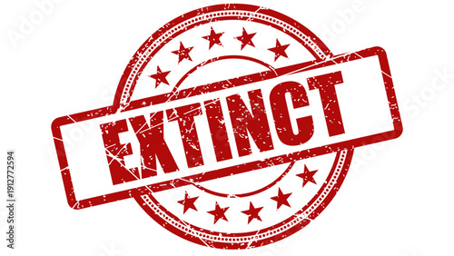 Extintc red stamp with grunge texture