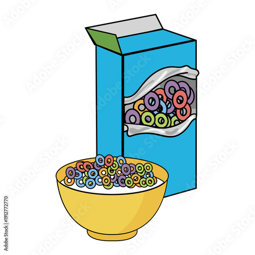 Cereal and Milk Bowl