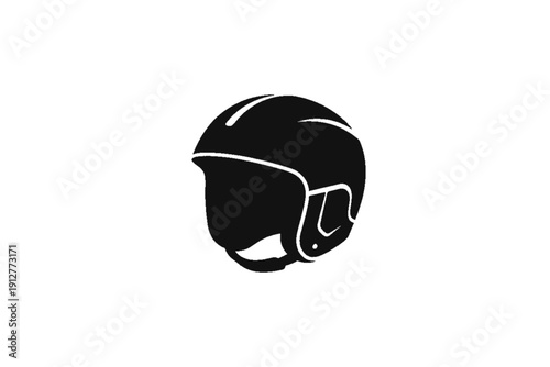 Iconic Safety: A sleek, minimalist illustration showcases a protective helmet, embodying safety and security.