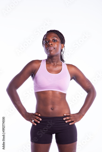 Powerful athletic woman