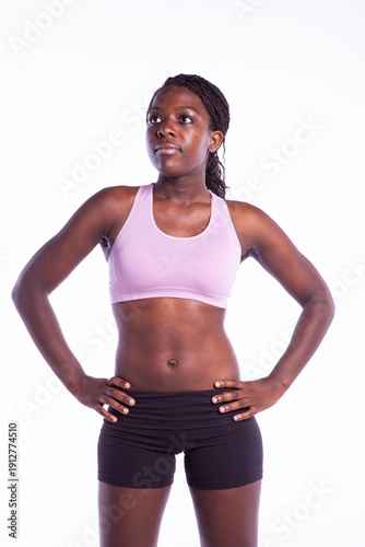 Powerful athletic woman