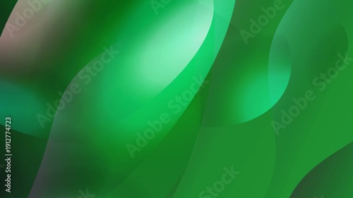 Abstract Green Shapes and Curves.
