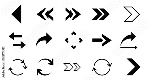 Arrow Icons Set for UI, Navigation, and Web Design