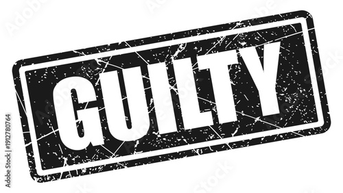 Guilty black stamp with grunge texture