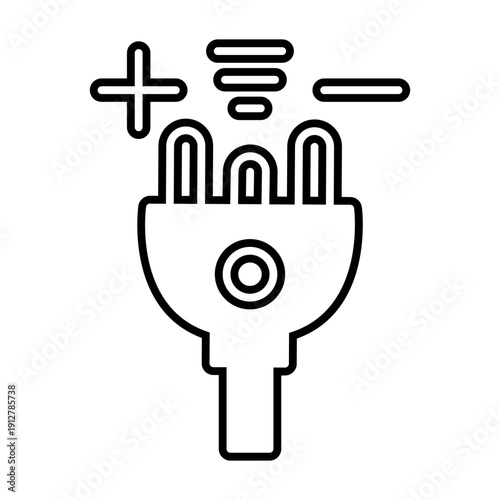 Three pin socket icon