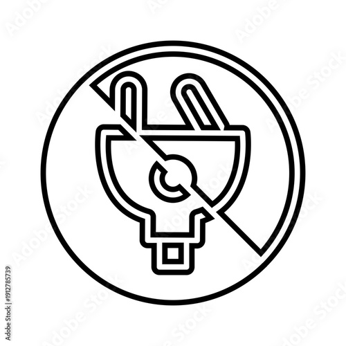 Broken Plug socket icon