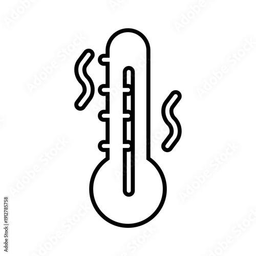 Hot thermometer icon