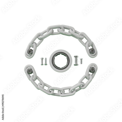 White chains eye illustration