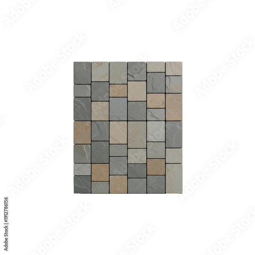 Stone tile pattern On Transparent Background