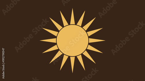 Vibrant sun symbol on dark background for design inspiration