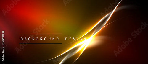 Abstract vibrant background. Red, orange, yellow gradients create dynamic light streaks. Modern design element for digital projects.